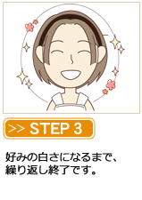 就寝前または就寝中に約2~3週間繰り返すことにより効果が出てきます。